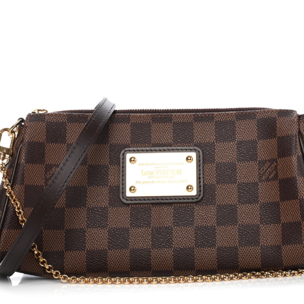 AUTHENTIC LOUIS VUITTON Eva Clutch Damier Ebene Discontinued EXCELLENT CONDITION